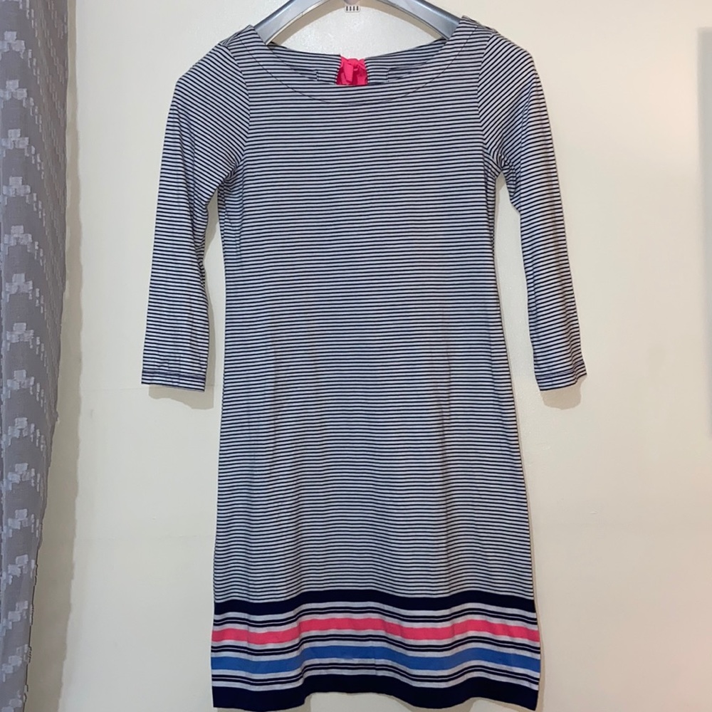 Lilly Pulitzer Stripped 3/4 Sleeve Midi Dress size XS